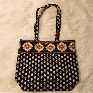 Vera Bradley Retired Classic Black Print Tote Bag